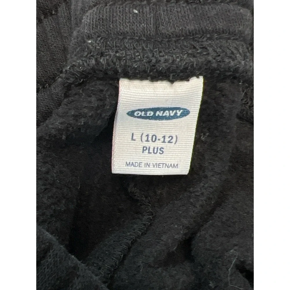 Old Navy Kids Jogger Sweatpants Black‎ Size L 10 12 Elastic Waist Activewear